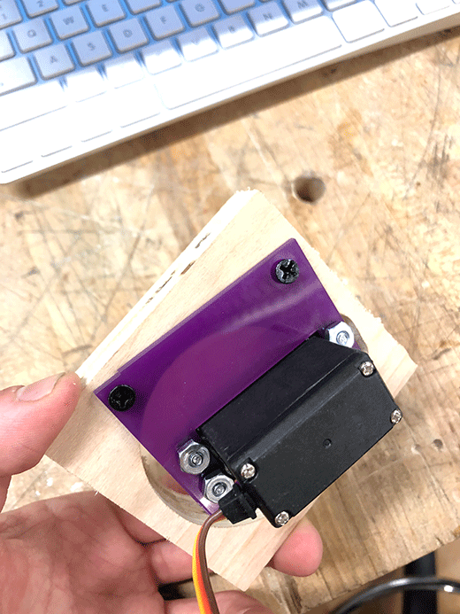 Testing mounting the motor into acrylic